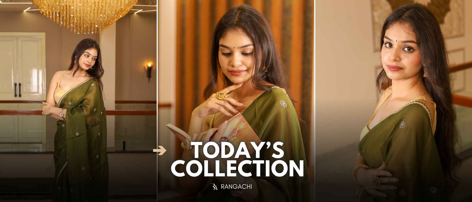 Todays Collection Sarees Collection Laptop Banner